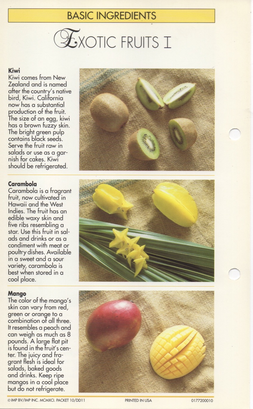 19-3: Exotic Fruits I – Simply Delicious: The Cookbook Project